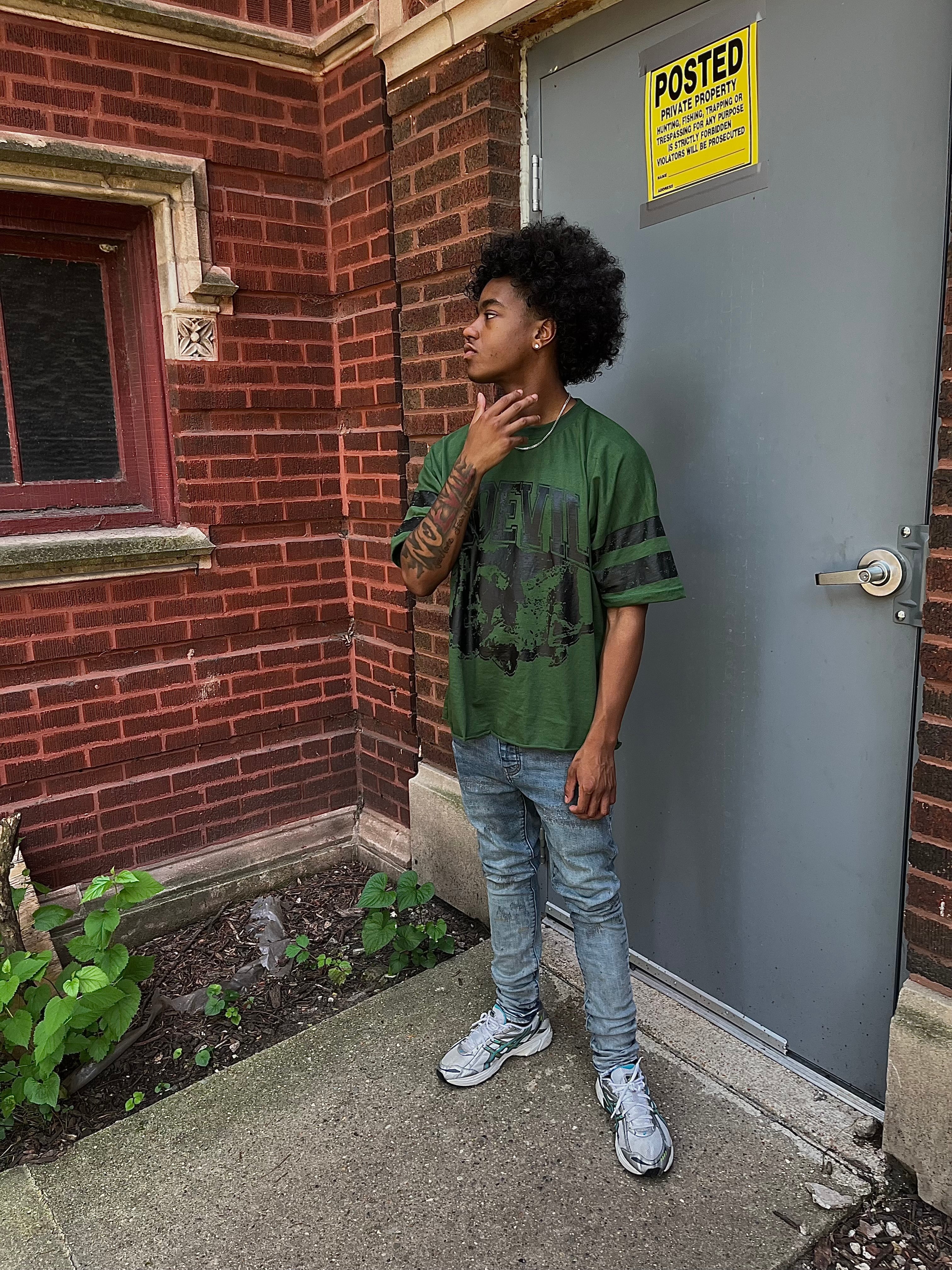 ‘SPLIT PERSONALITY’ ARMY GREEN T-Shirt